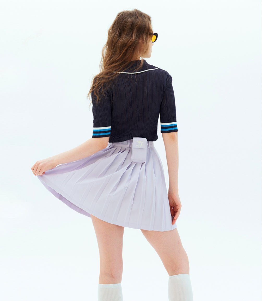 Cellty Golf Purple Swing Pleats Golf Skirt - Erthe Golf