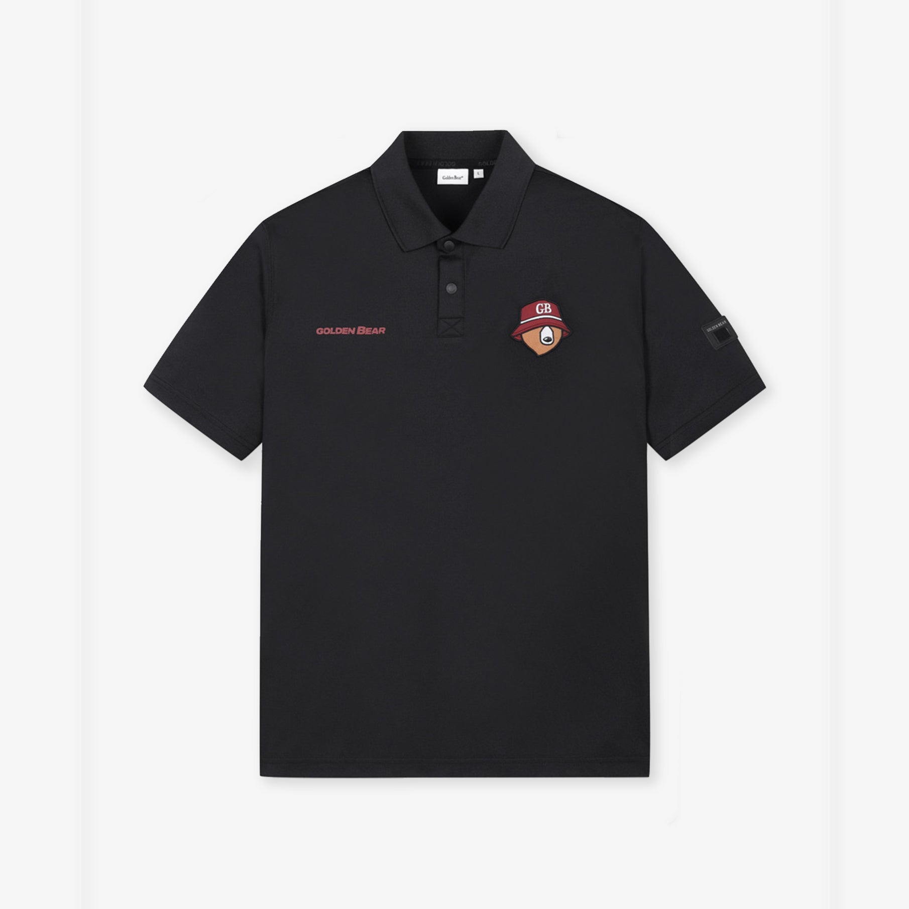 Golden Bear Men's Applique Polo - Black - Erthe Golf