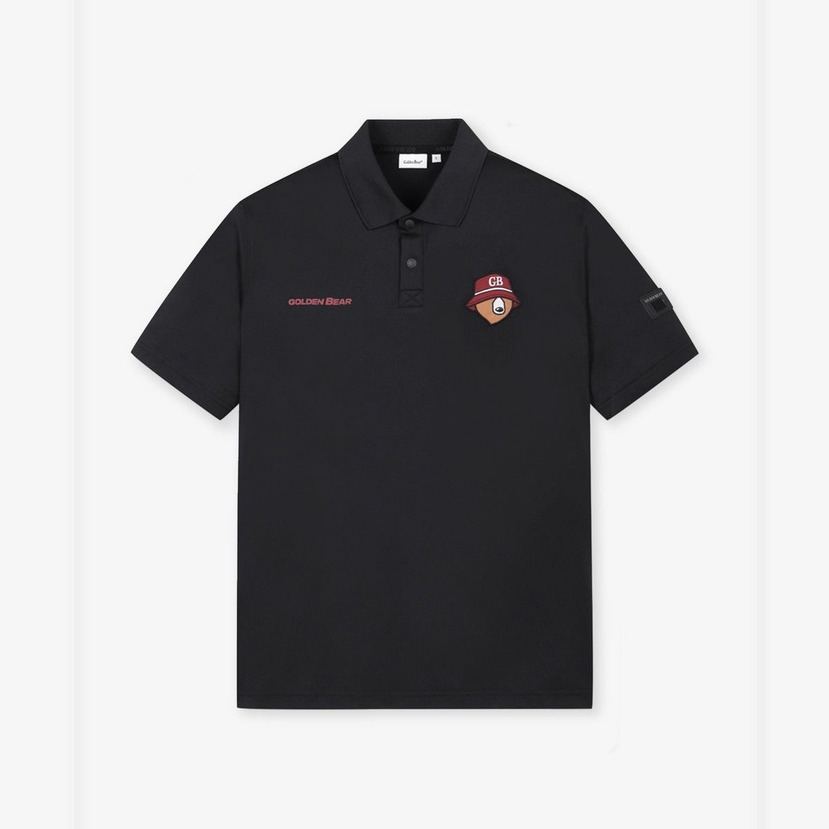 Golden Bear Men's Applique Polo - Black - Erthe Golf