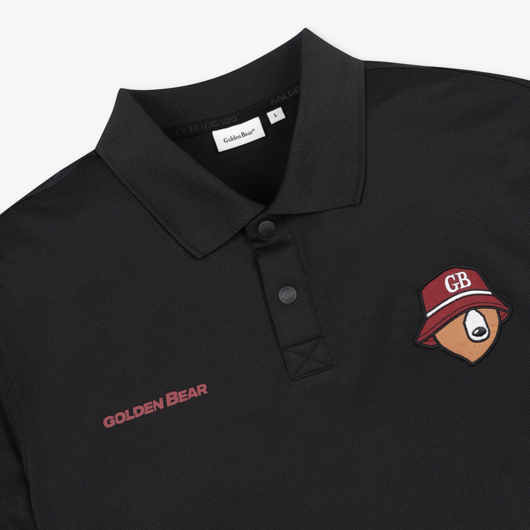 Golden Bear Men's Applique Polo - Black - Erthe Golf