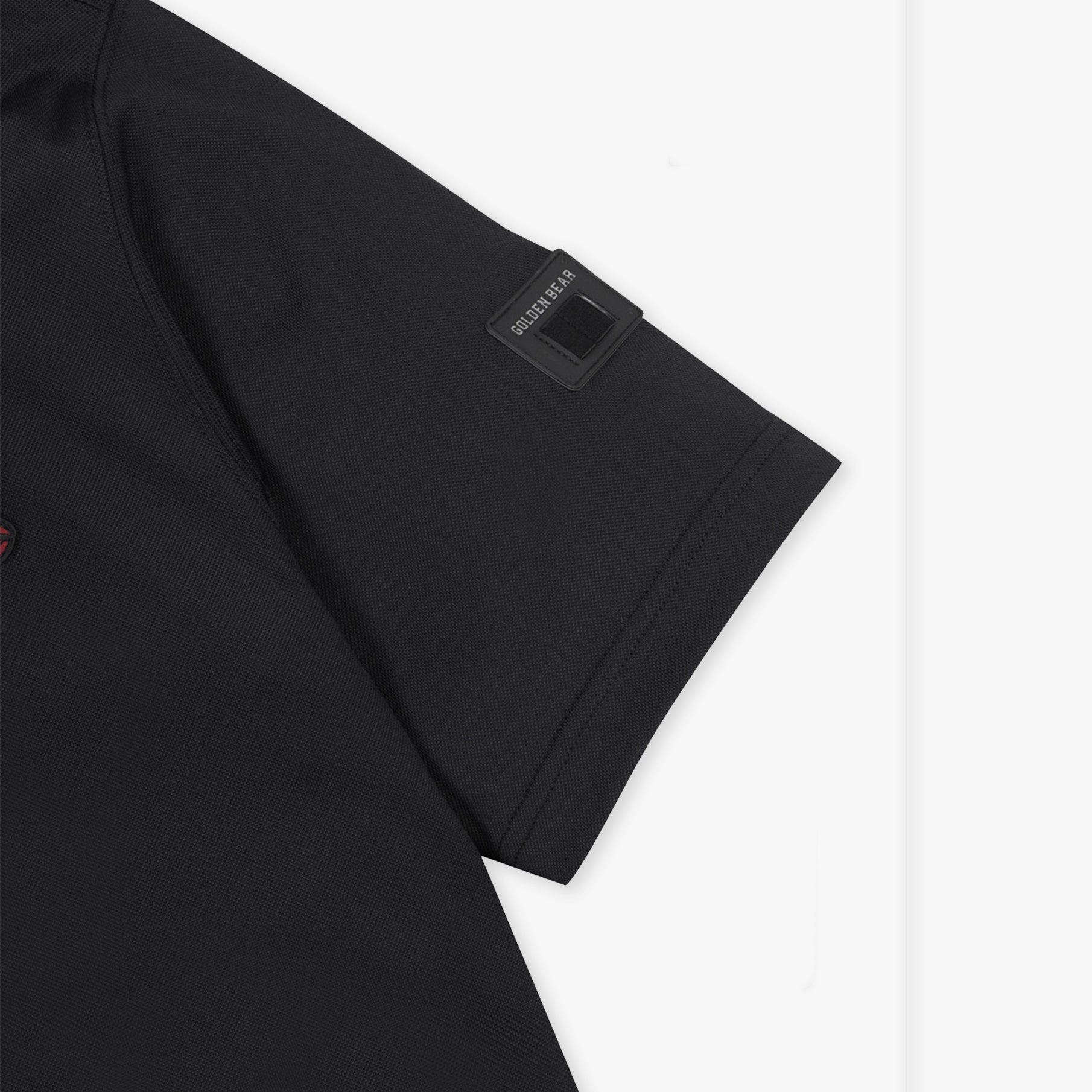 Golden Bear Men&#39;s Applique Polo - Black - Erthe Golf