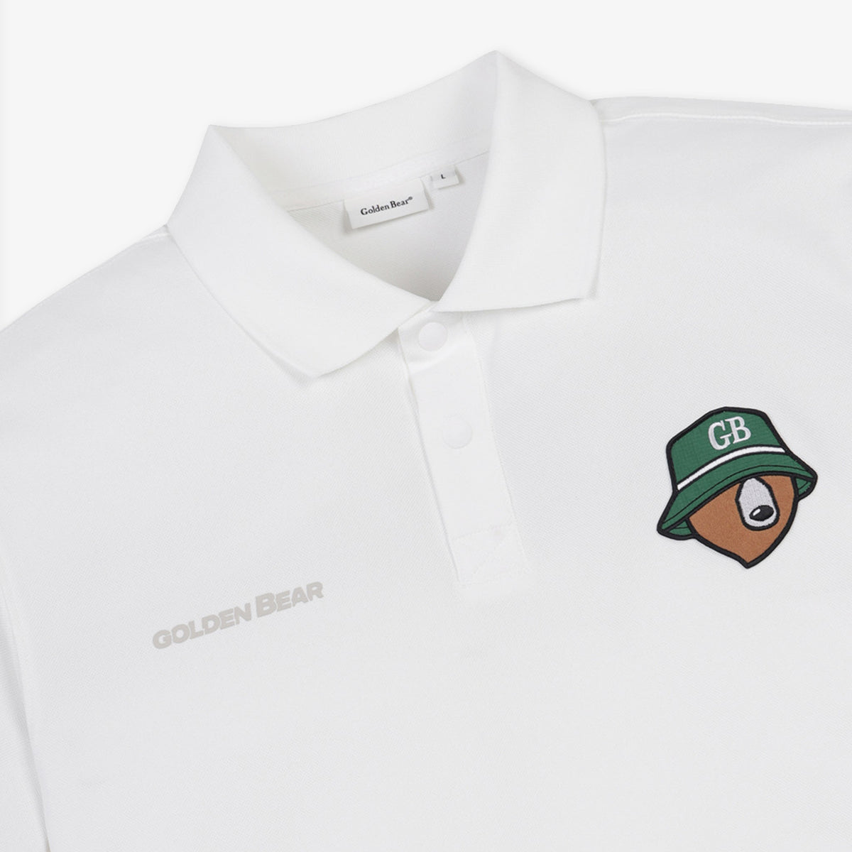 Golden Bear Men's Applique Polo - White - Erthe Golf