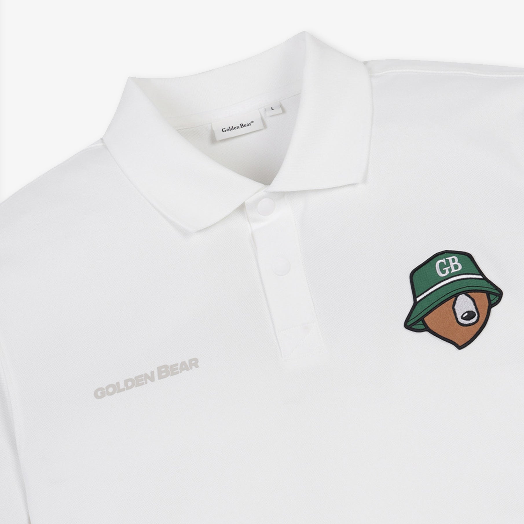 Golden Bear Men's Applique Polo - White - Erthe Golf