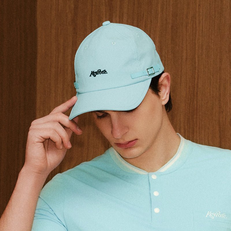Keypote Blue Clip Golf Cap Male Model Adjusting Brim | Erthe Golf
