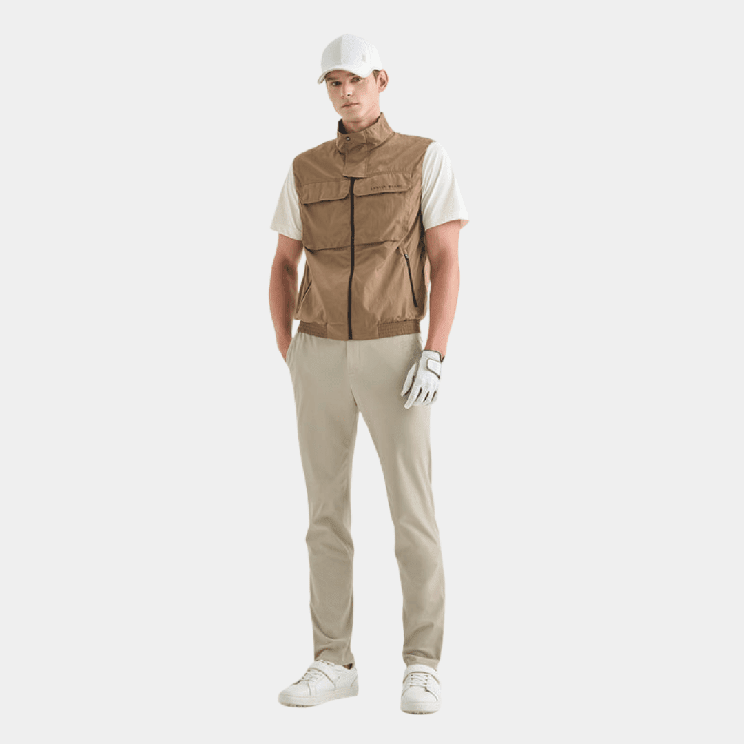 Men's Pocket Vest - Camel - Erthe Golf
