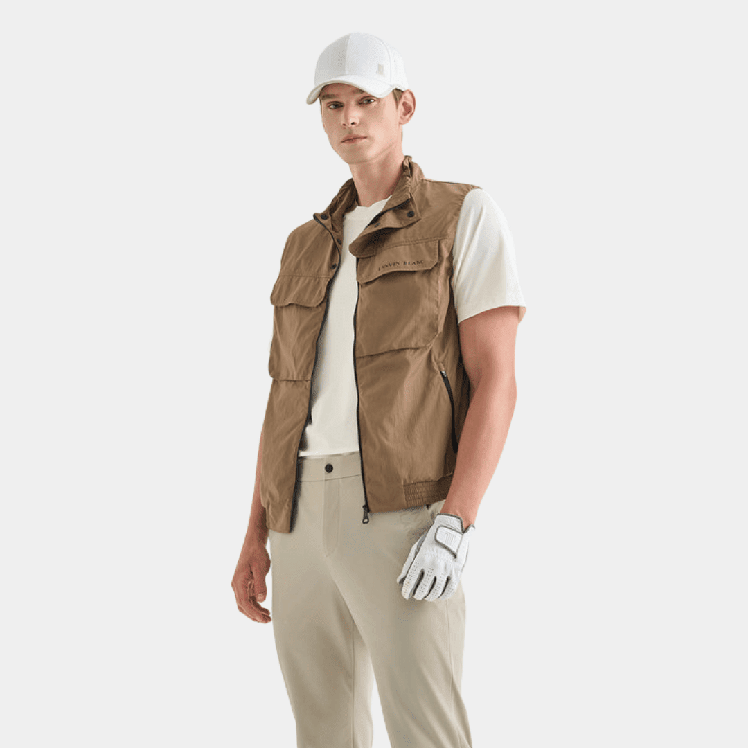 Men's Pocket Vest - Camel - Erthe Golf