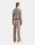 Women's Zip Hoodie - Sepia Beige - Erthe Golf