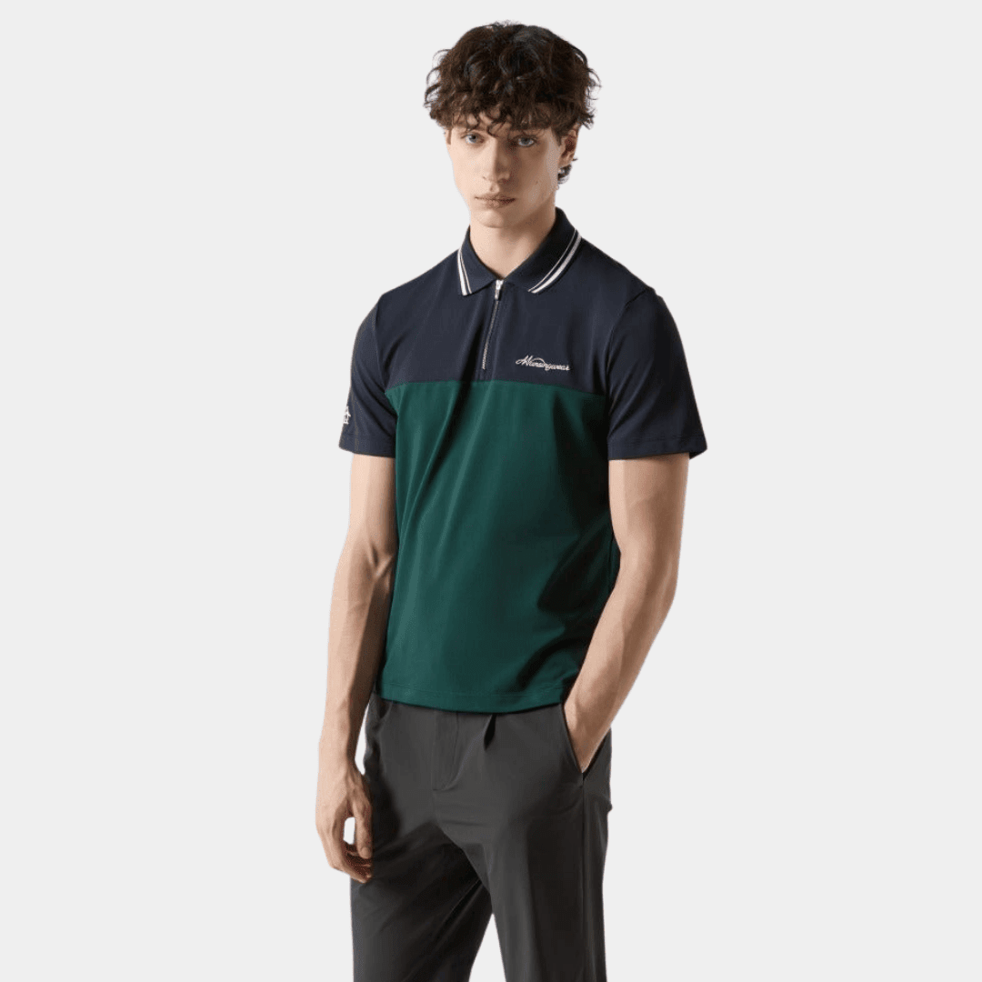 Men's Color - Block Polo - Dark Navy - Erthe Golf