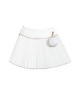 Falcosia White Pleated Skirt