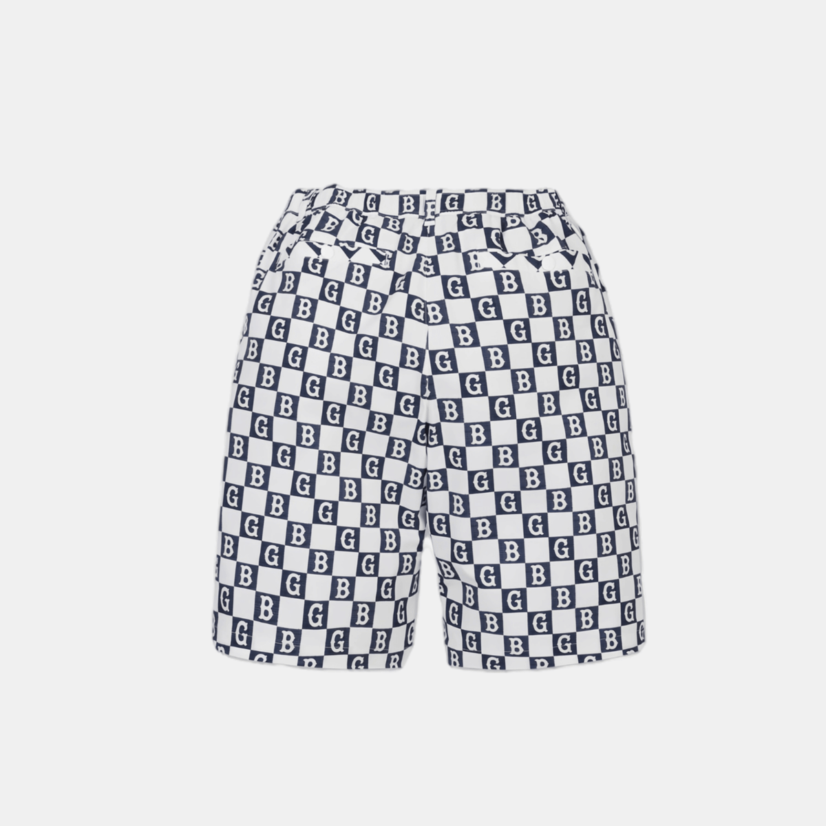 Golden Bear Men's Checker Board Shorts - White - Erthe Golf