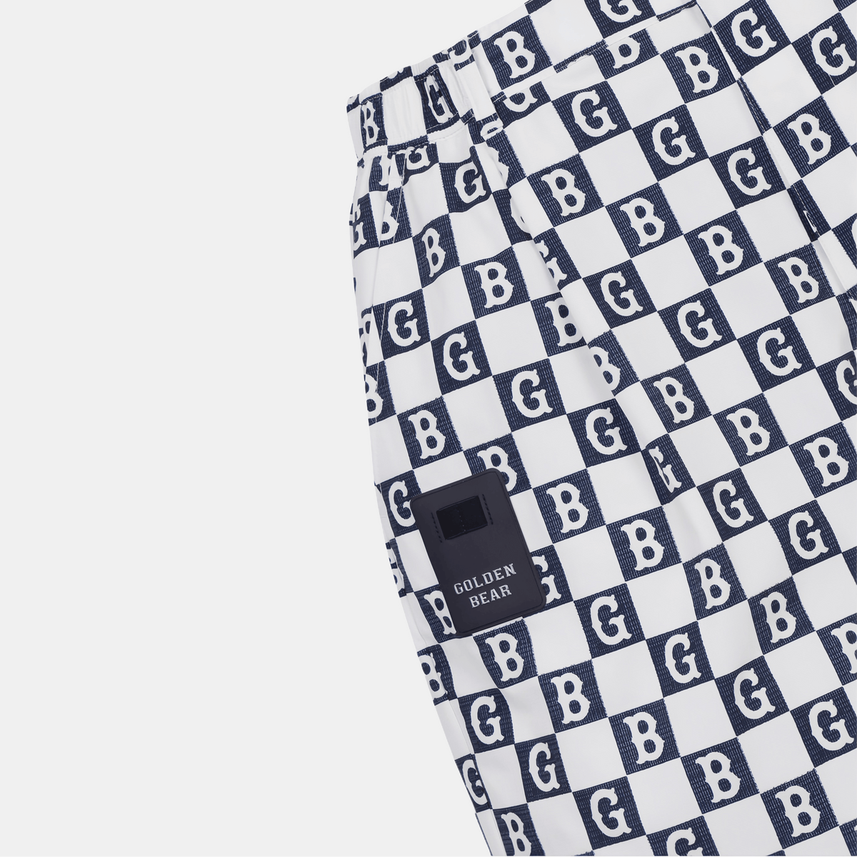 Golden Bear Men's Checker Board Shorts - White - Erthe Golf