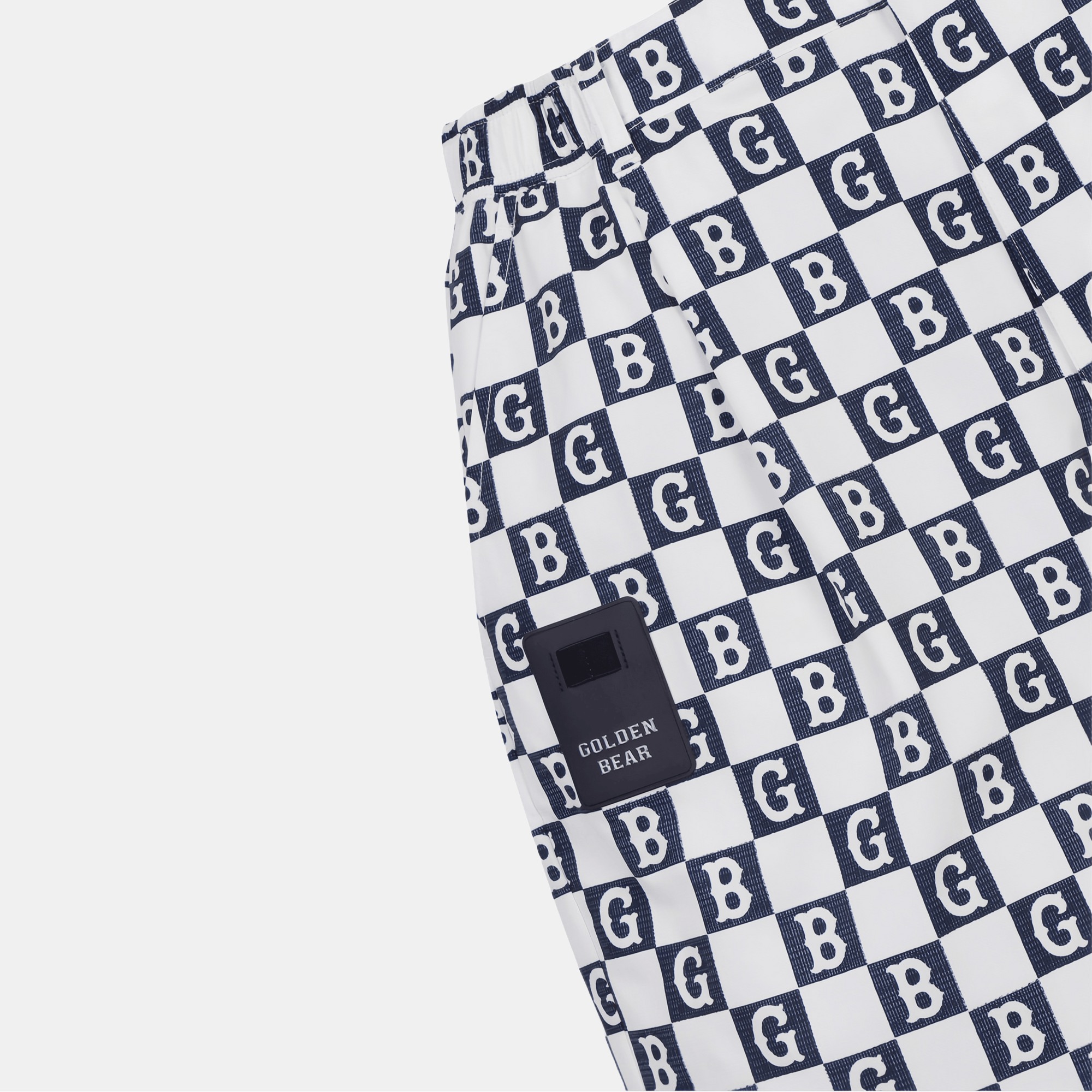 Golden Bear Men&#39;s Checker Board Shorts - White - Erthe Golf