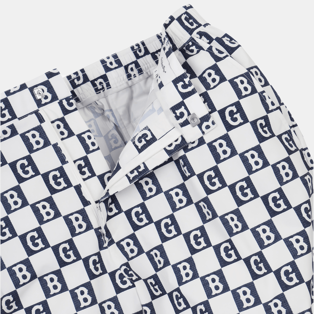 Golden Bear Men's Checker Board Shorts - White - Erthe Golf
