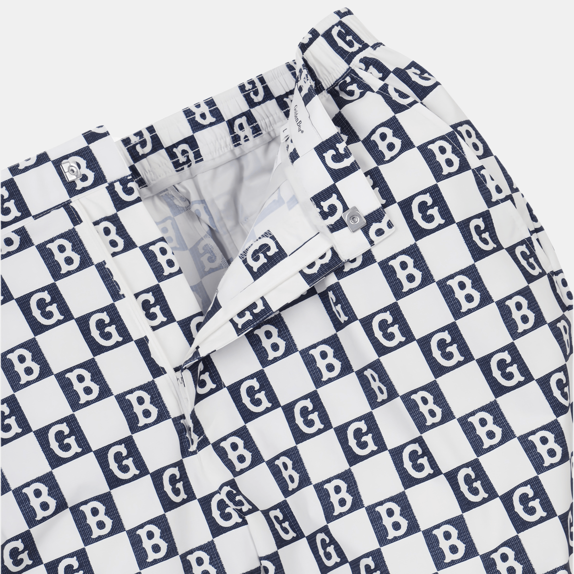 Golden Bear Men&#39;s Checker Board Shorts - White - Erthe Golf