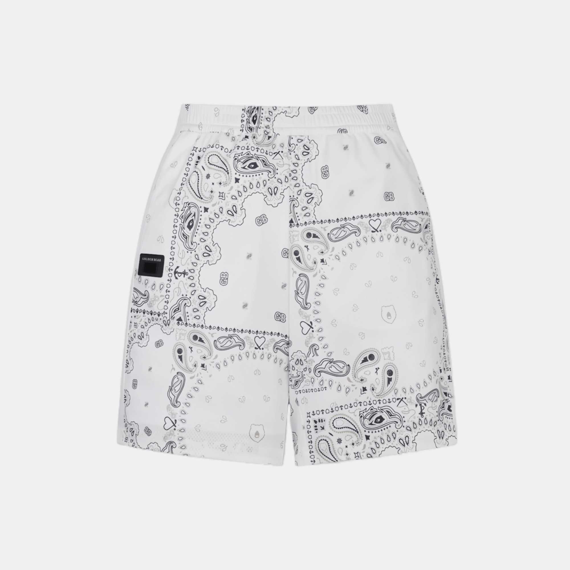 Golden Bear Men's Paisley Shorts - White - Erthe Golf