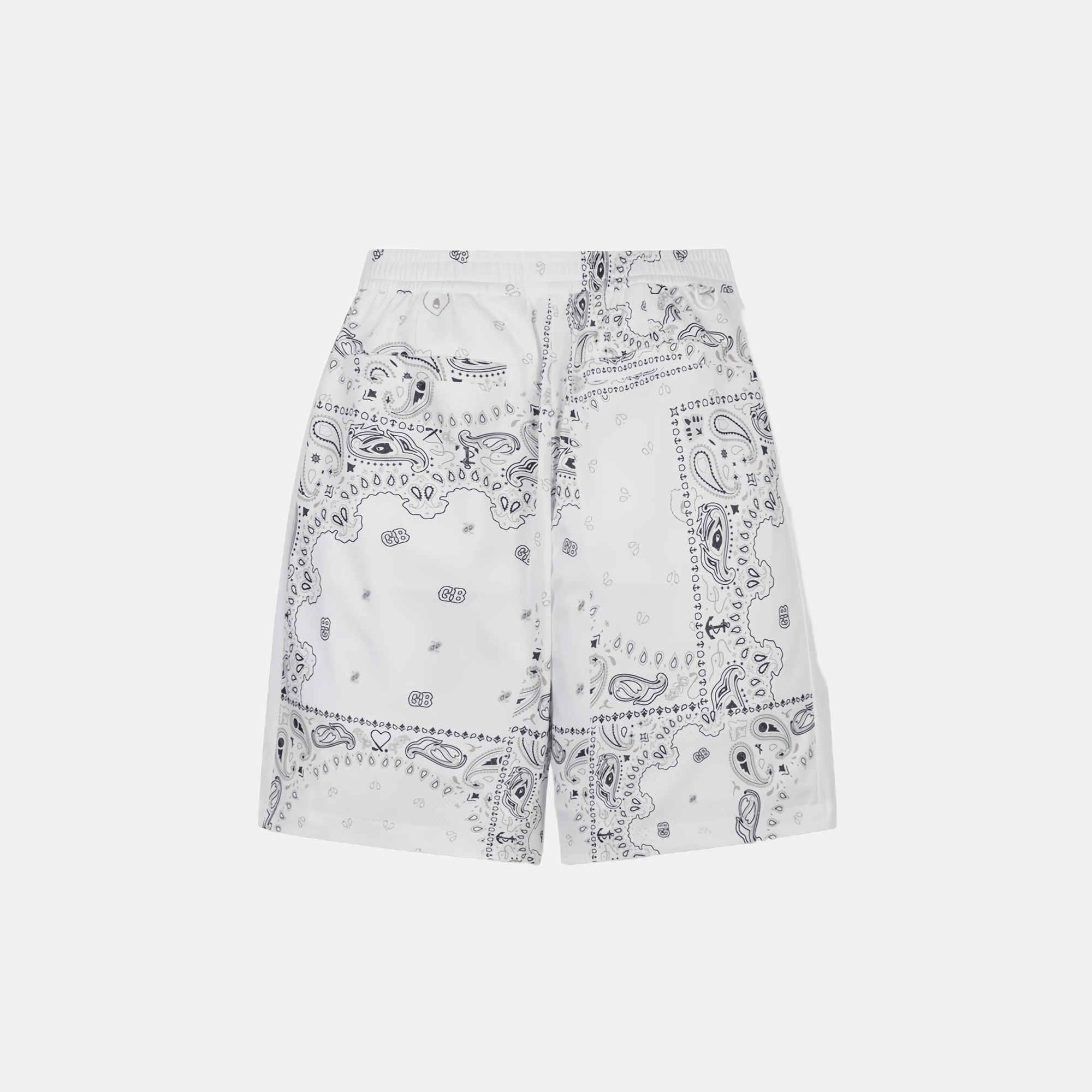 Golden Bear Men's Paisley Shorts - White - Erthe Golf