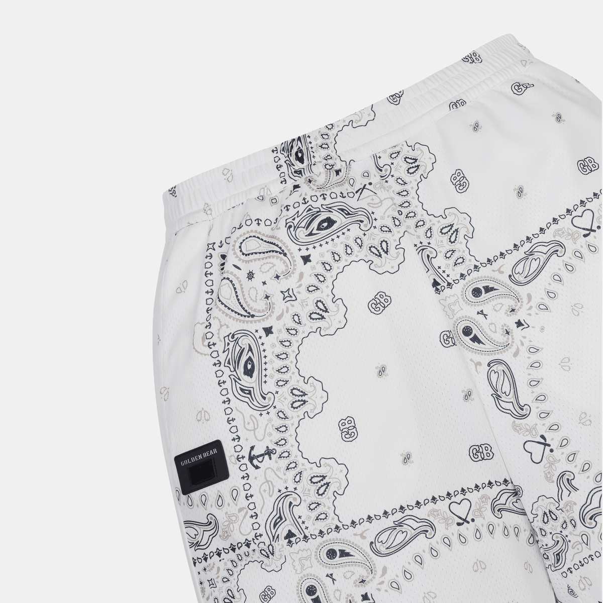 Golden Bear Men's Paisley Shorts - White - Erthe Golf