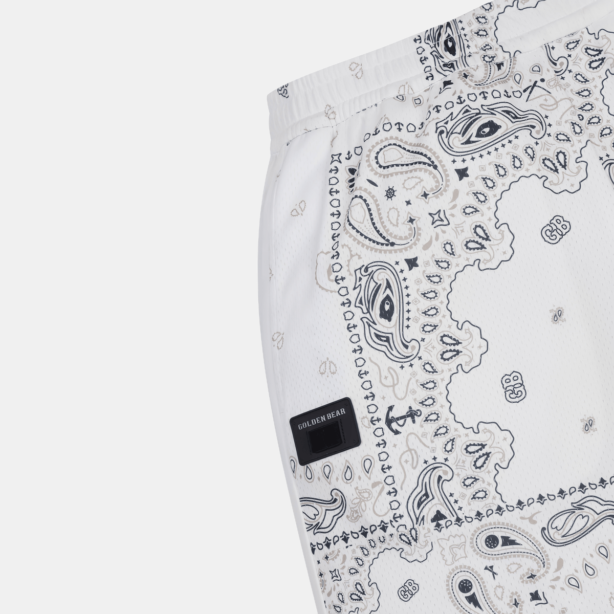 Golden Bear Men's Paisley Shorts - White - Erthe Golf