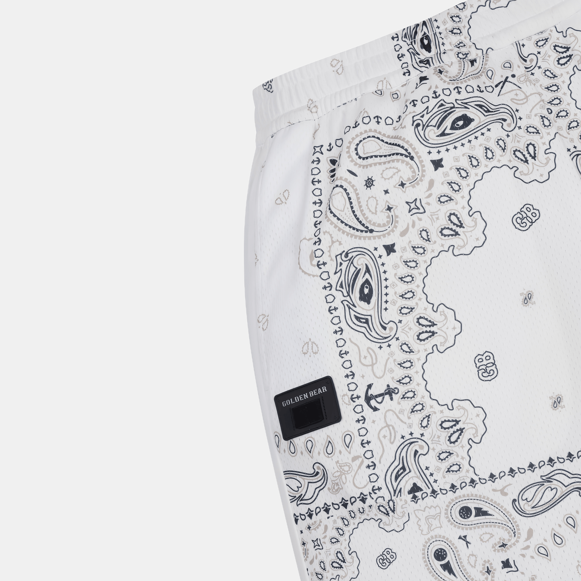Golden Bear Men&#39;s Paisley Shorts - White - Erthe Golf