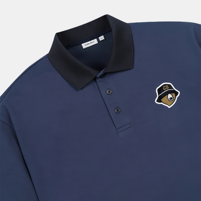 Golden Bear Men's Bear Head Polo - Navy - Erthe Golf