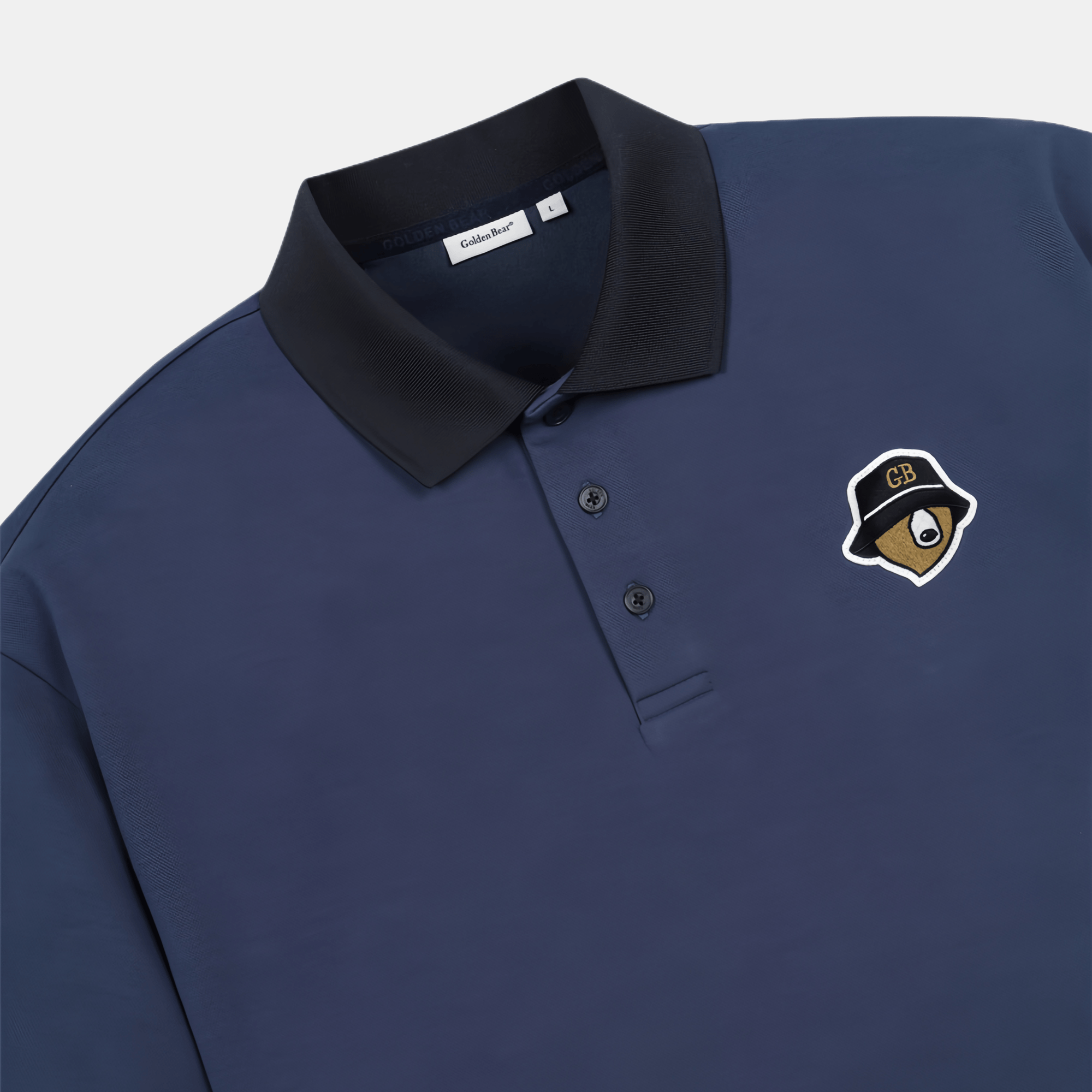 Golden Bear Men's Bear Head Polo - Navy - Erthe Golf