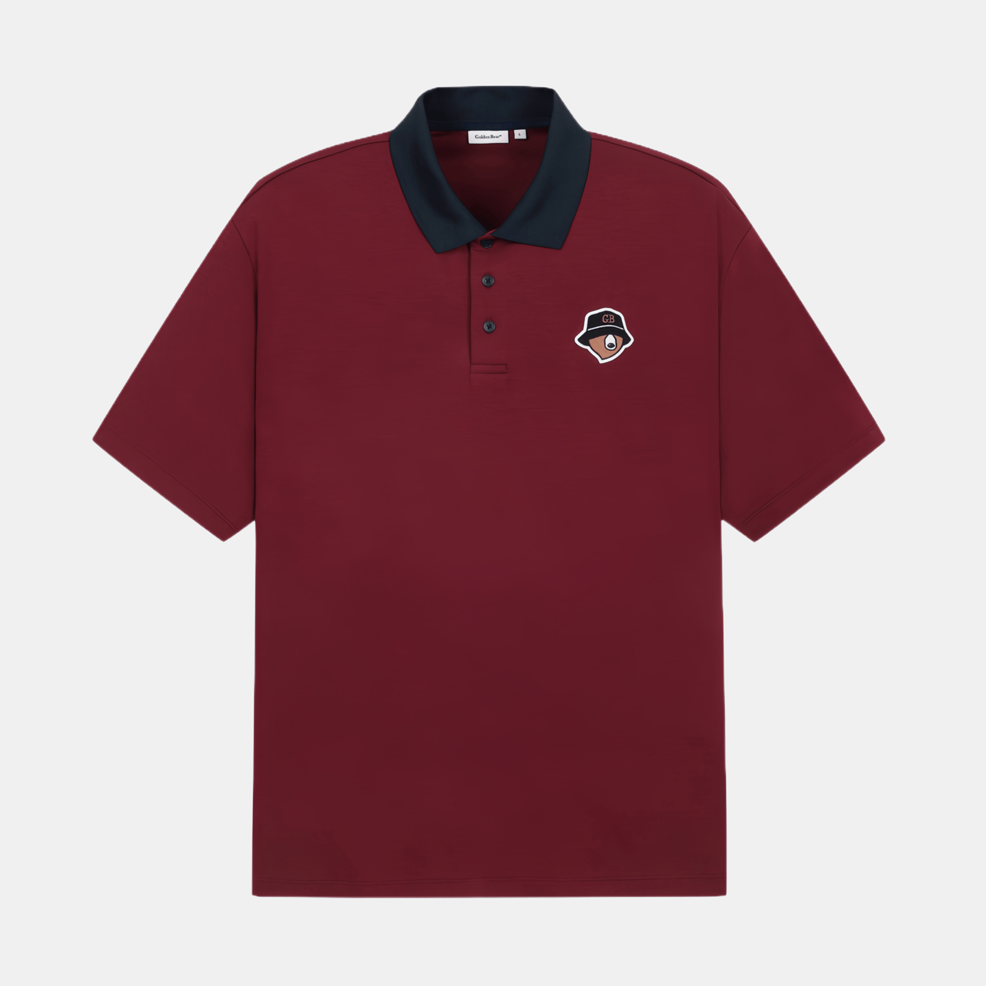 Golden Bear Men's Bear Head Polo - Red - Erthe Golf