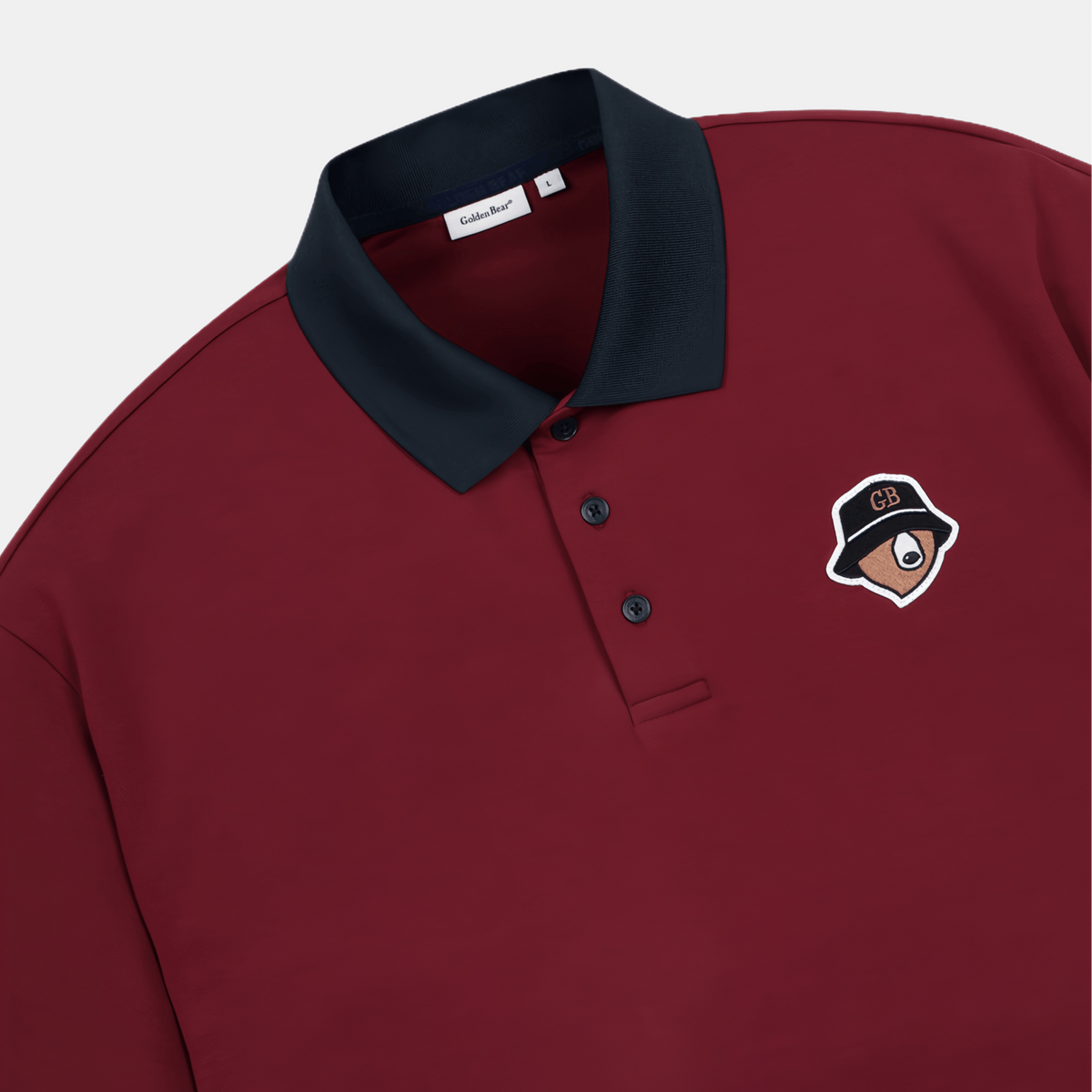 Golden Bear Men's Bear Head Polo - Red - Erthe Golf