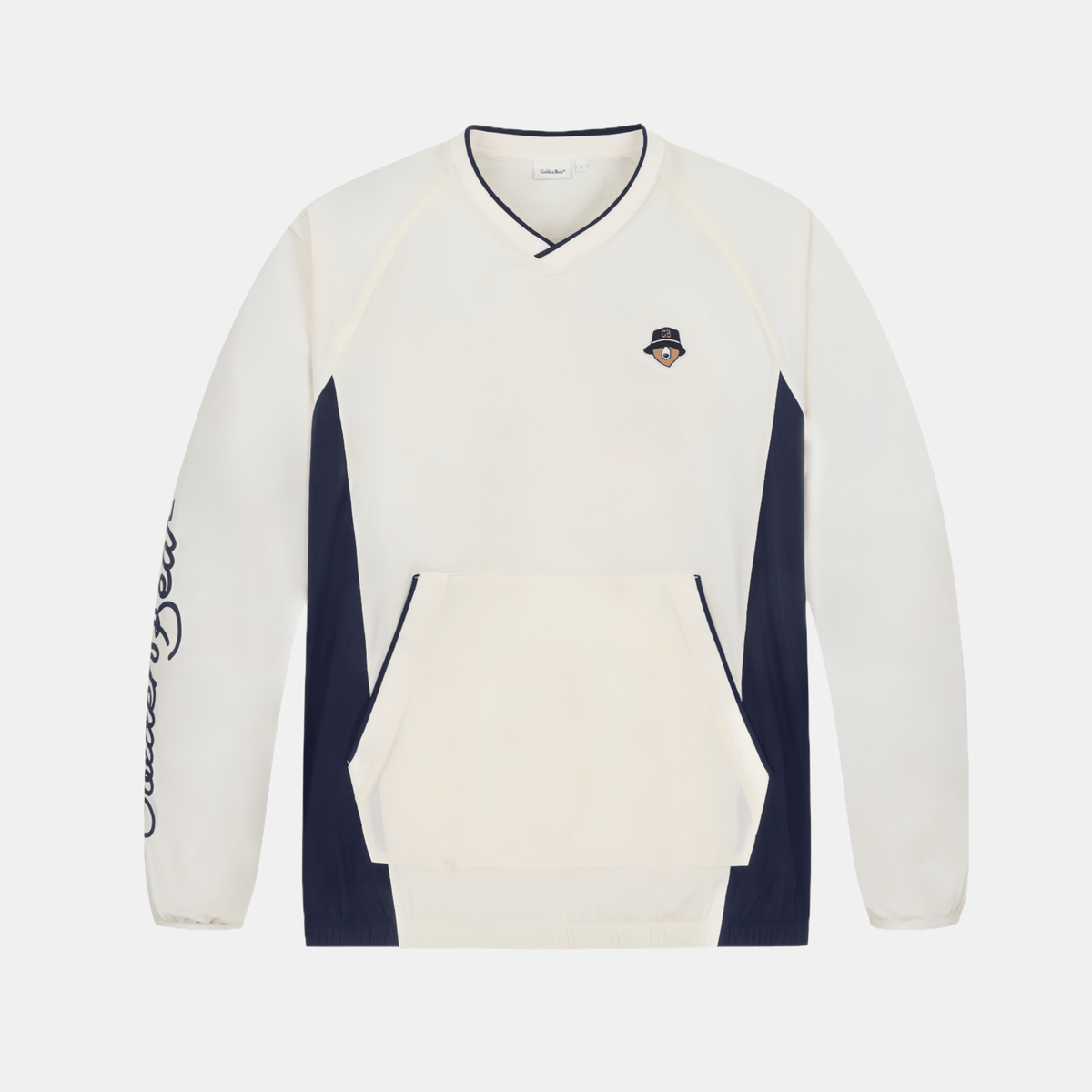 Golden Bear Unisex Color Blocked Sweatshirt - White - Erthe Golf