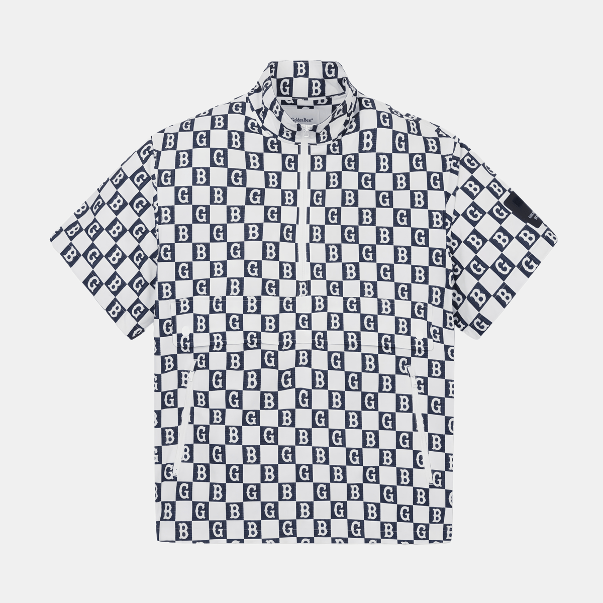 Golden Bear Men's Checker Board Anorak - White - Erthe Golf