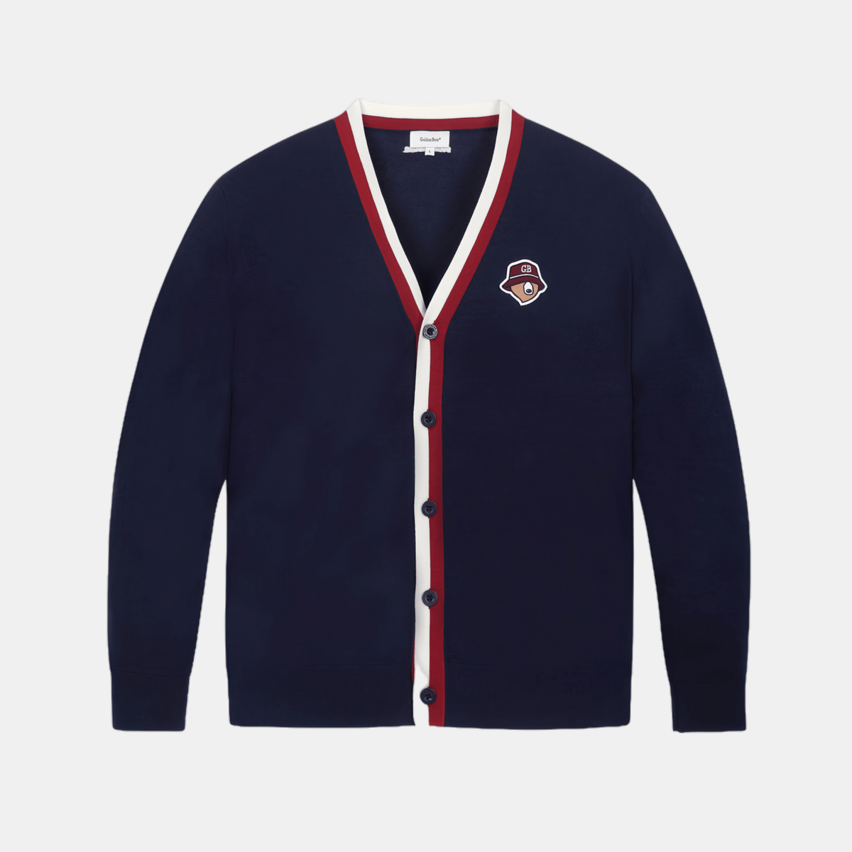 Golden Bear Unisex Color Pointed Cardigan - Navy - Erthe Golf