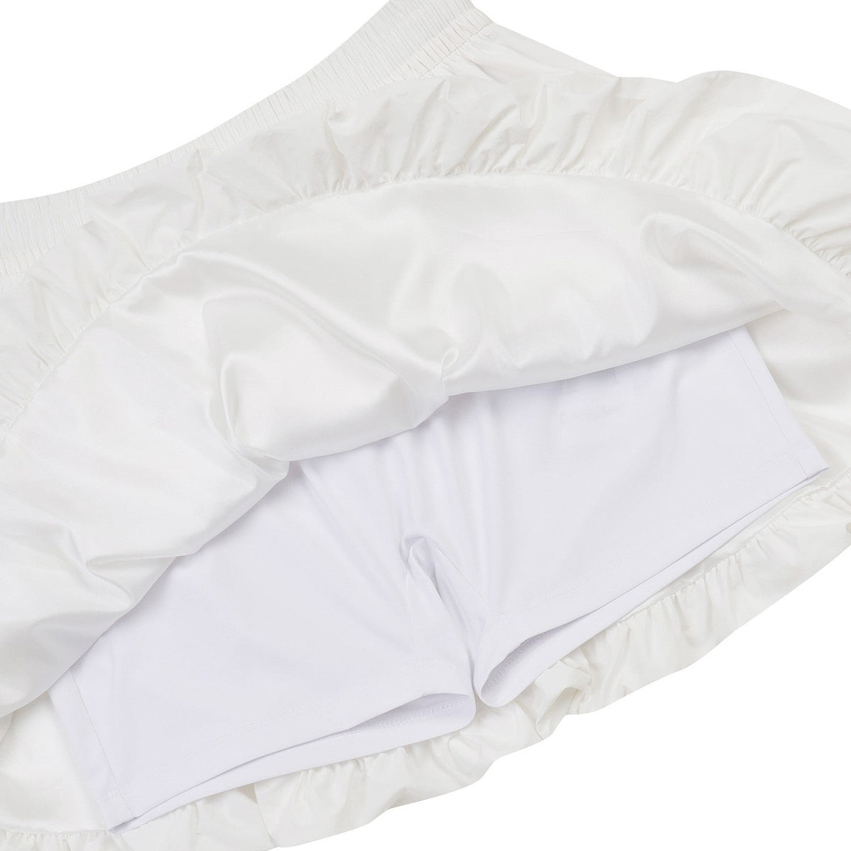 Women's Ballon - fit Skirt - White - Erthe Golf