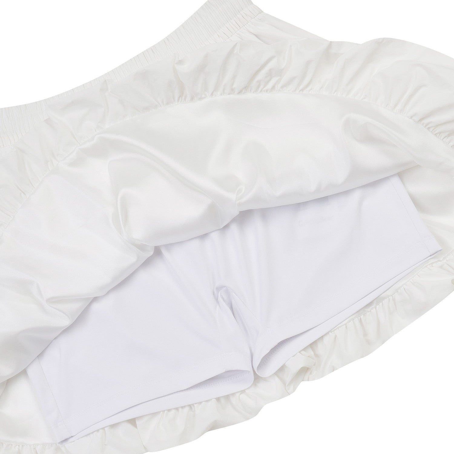 Women's Ballon - fit Skirt - White - Erthe Golf