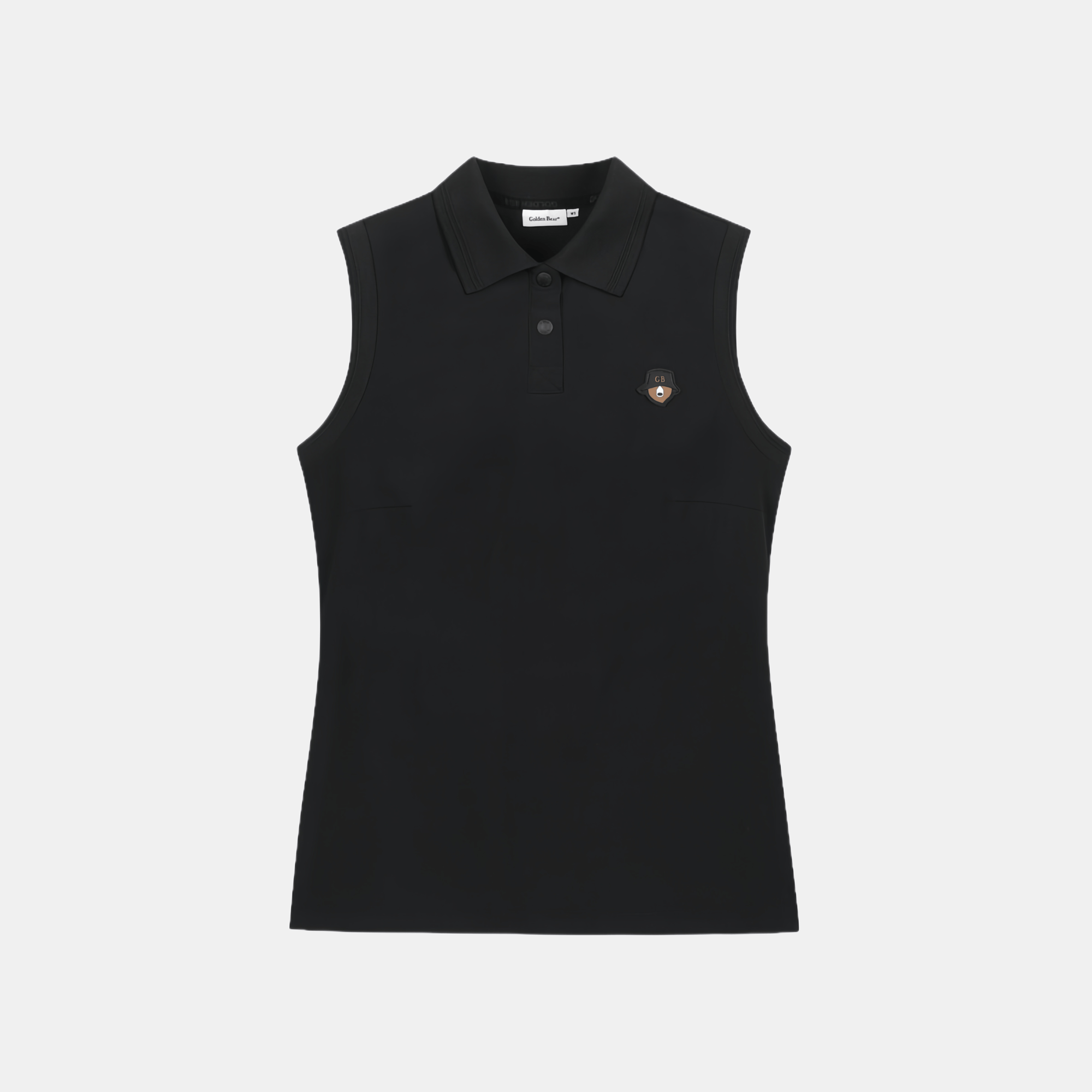 Golden Bear Women's Sleeveless Polo - Black - Erthe Golf