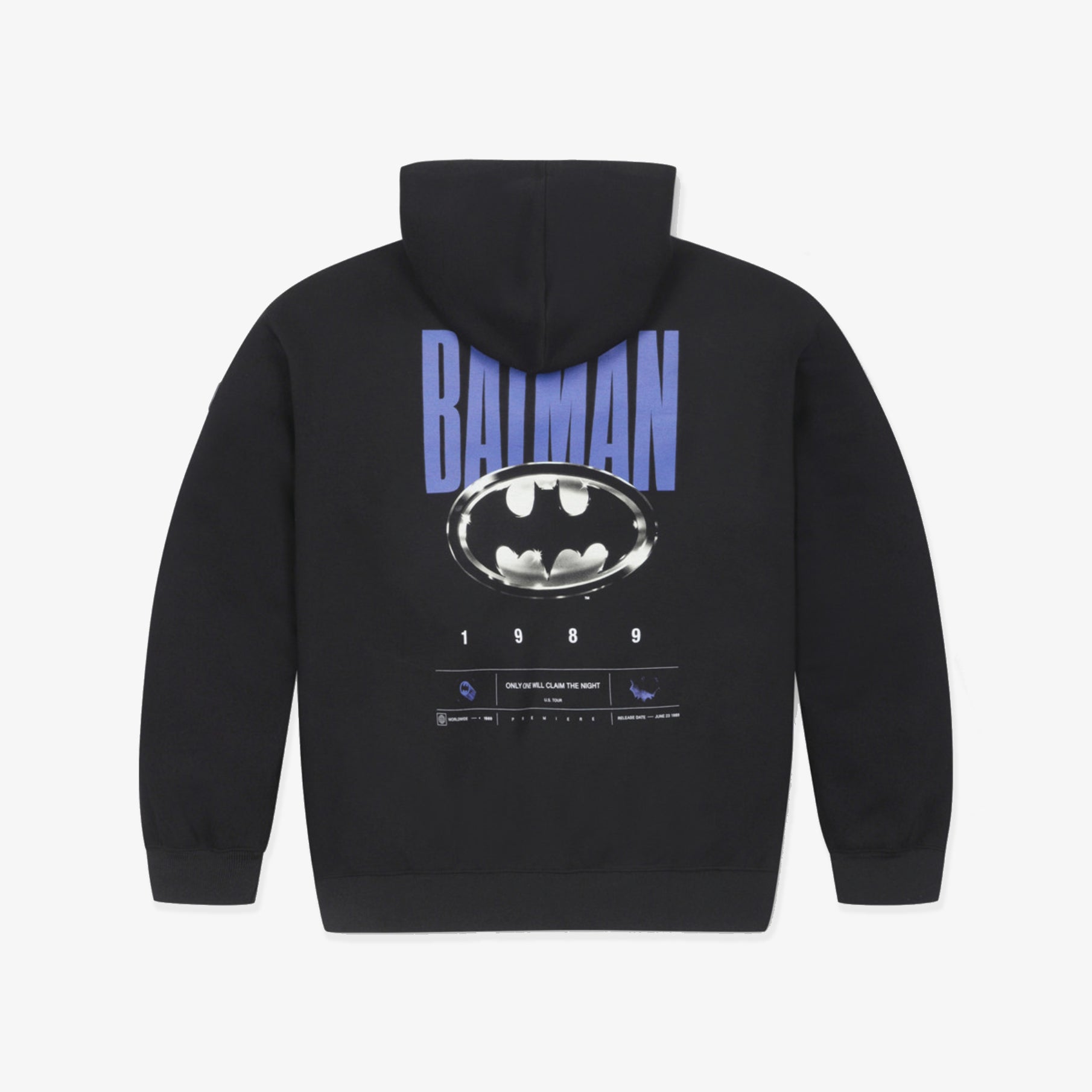 [Golden Bear x Batman] Unisex Backgraphic Hoodie - Black - Erthe Golf