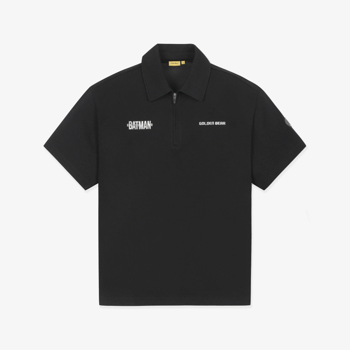 [Golden Bear x Batman] Unisex Polo Zip - Up - Black - Erthe Golf