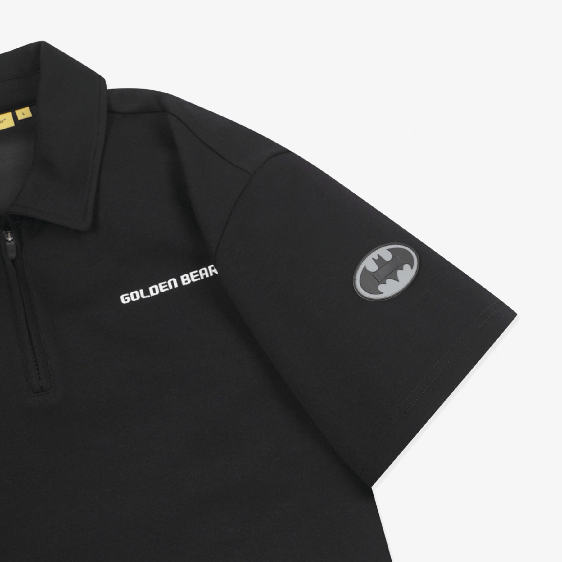 [Golden Bear x Batman] Unisex Polo Zip - Up - Black - Erthe Golf