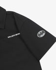 [Golden Bear x Batman] Unisex Polo Zip - Up - Black - Erthe Golf