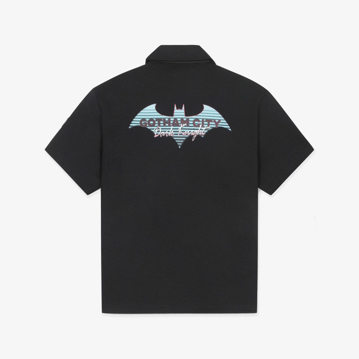 [Golden Bear x Batman] Unisex Polo Zip - Up - Black - Erthe Golf