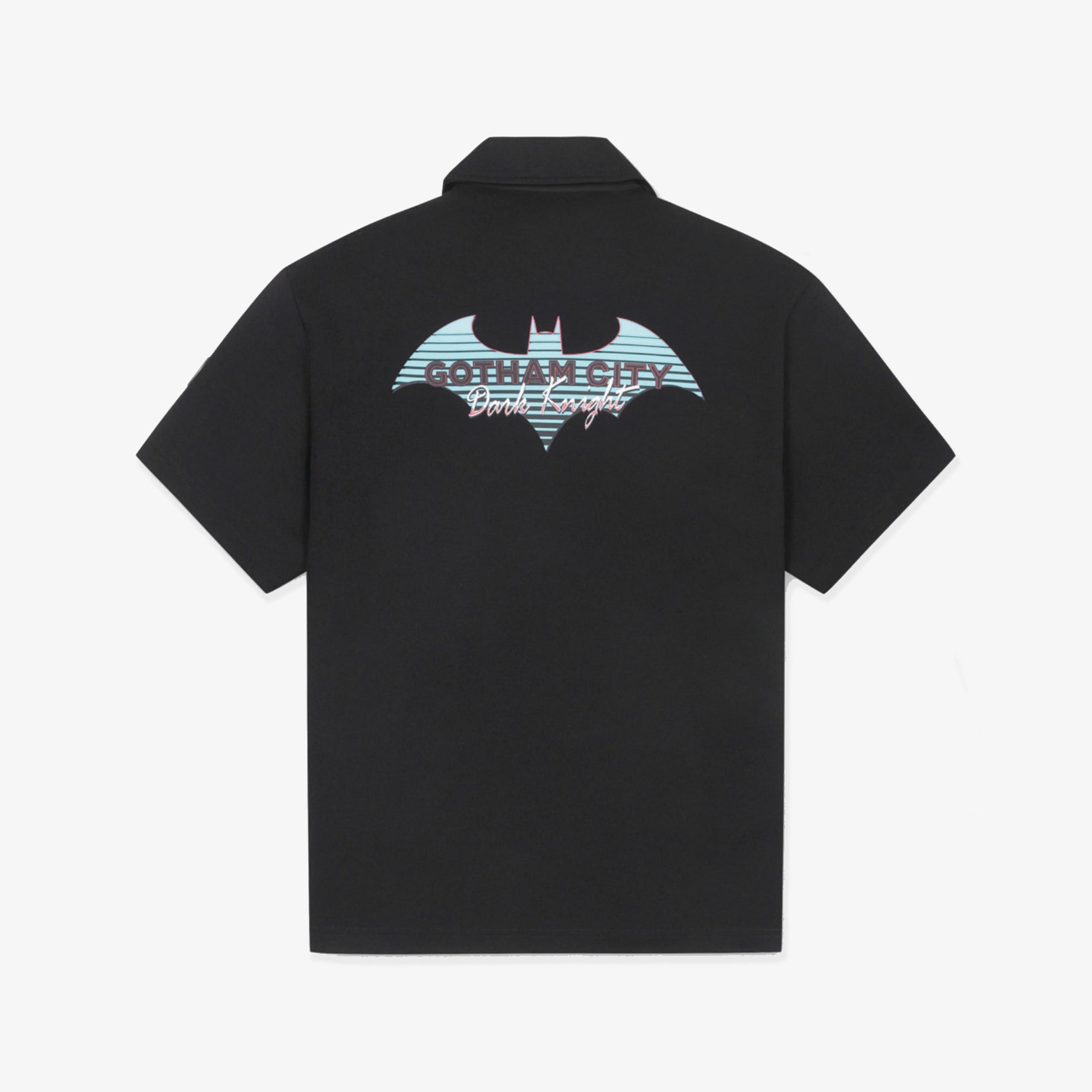 [Golden Bear x Batman] Unisex Polo Zip - Up - Black - Erthe Golf