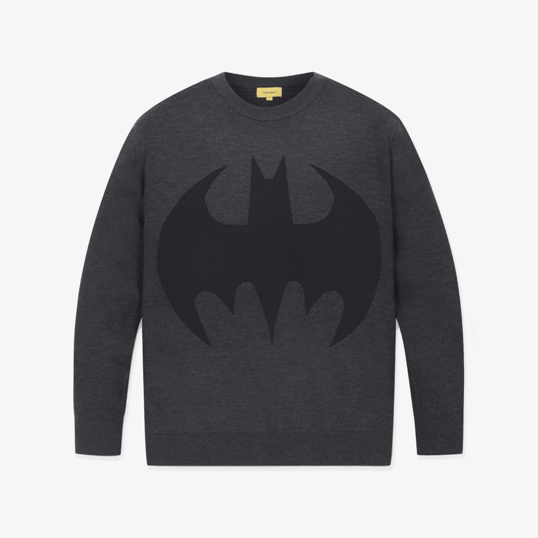 [Golden Bear x Batman] Men's Graphic Jacquard Knit - Black - Erthe Golf