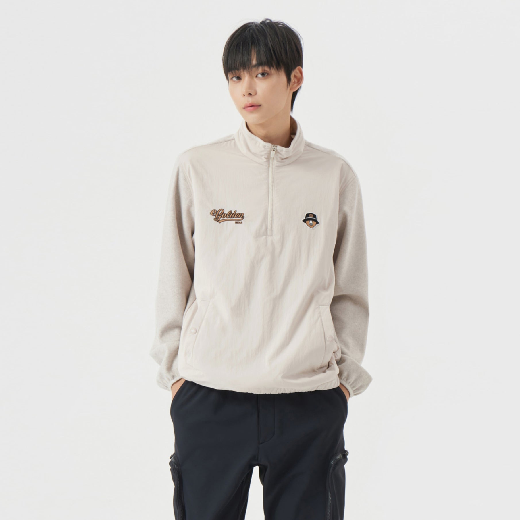 Men's Hybrid Jacket - Beige - Erthe Golf