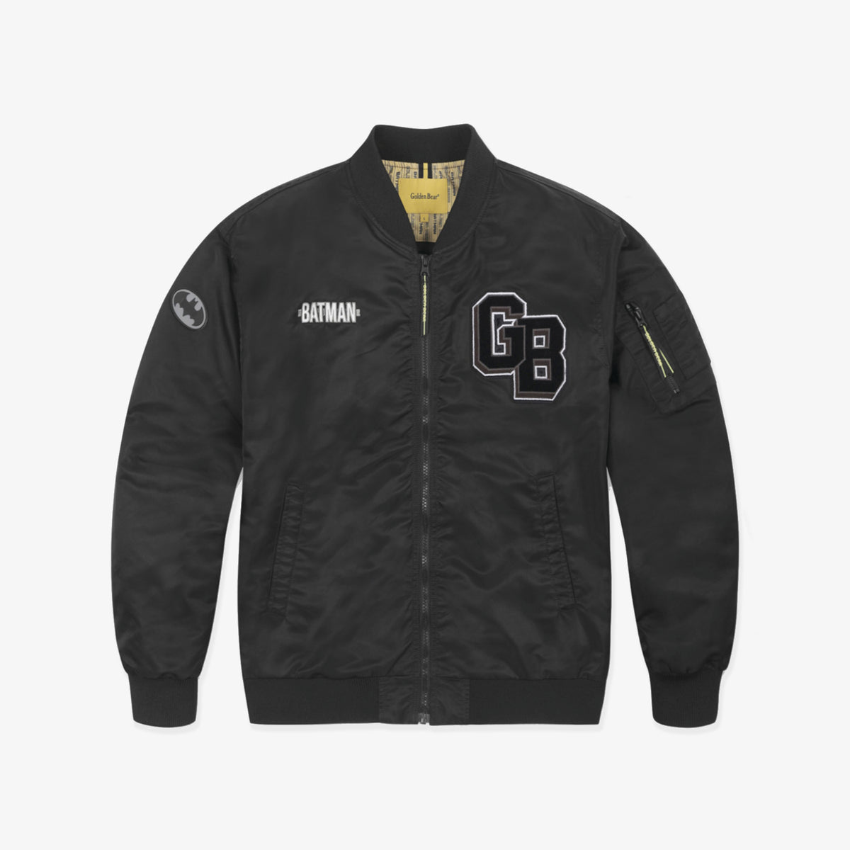 [Golden Bear X Batman] Unisex Graphic MA - 1 Jacket - Black - Erthe Golf