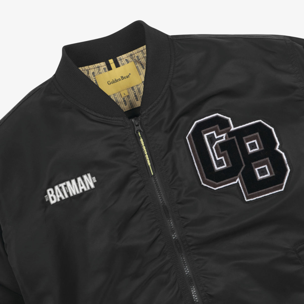 [Golden Bear X Batman] Unisex Graphic MA - 1 Jacket - Black - Erthe Golf