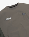 [Golden Bear X Batman] Men's Mesh Color Matching Woven Sweatshirt - Khaki - Erthe Golf