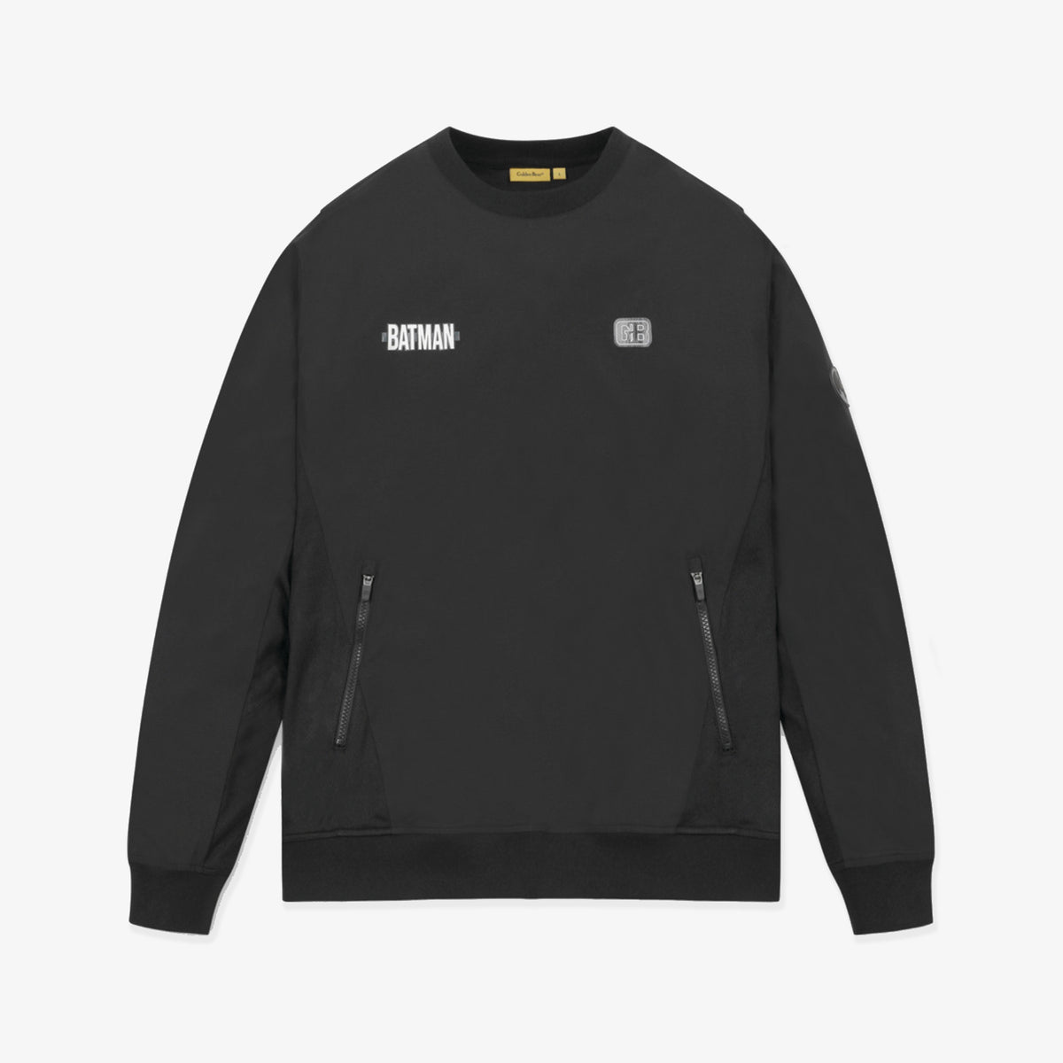 [Golden Bear x Batman] Men's Mesh Woven Sweatshirt - Black - Erthe Golf