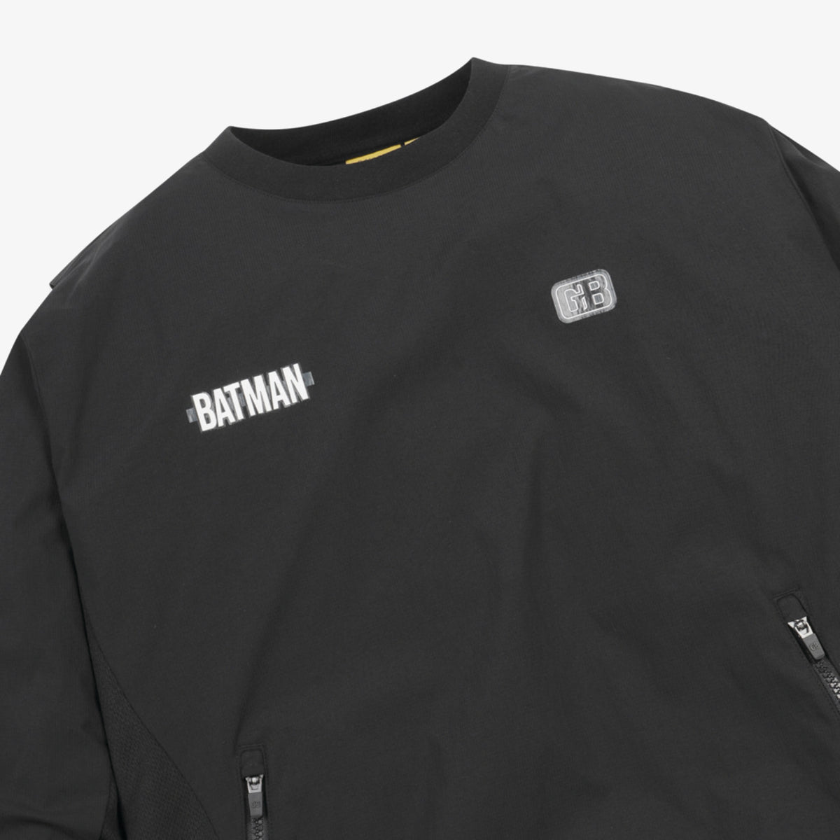 [Golden Bear x Batman] Men's Mesh Woven Sweatshirt - Black - Erthe Golf