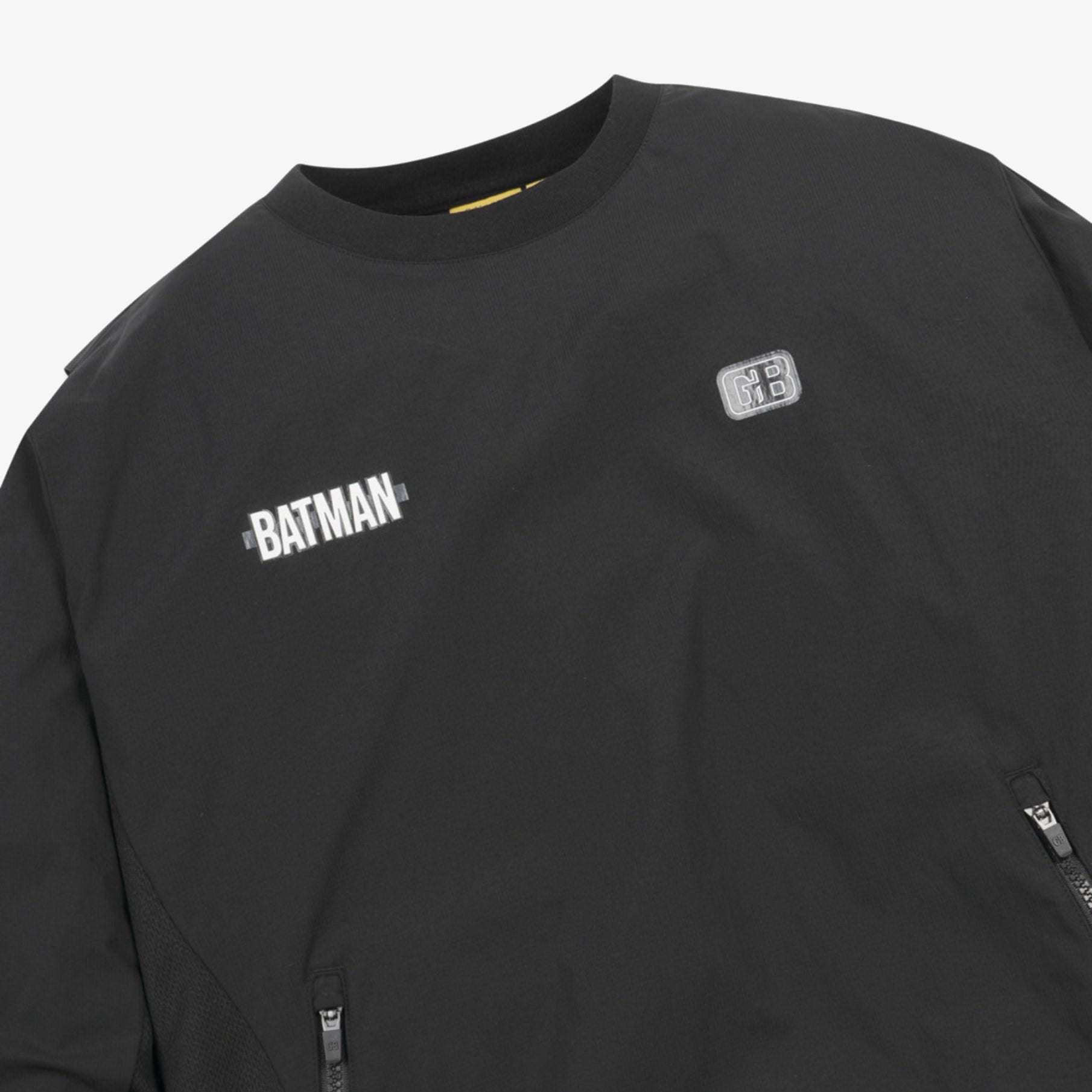 [Golden Bear x Batman] Men's Mesh Woven Sweatshirt - Black - Erthe Golf