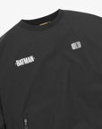 [Golden Bear x Batman] Men's Mesh Woven Sweatshirt - Black - Erthe Golf