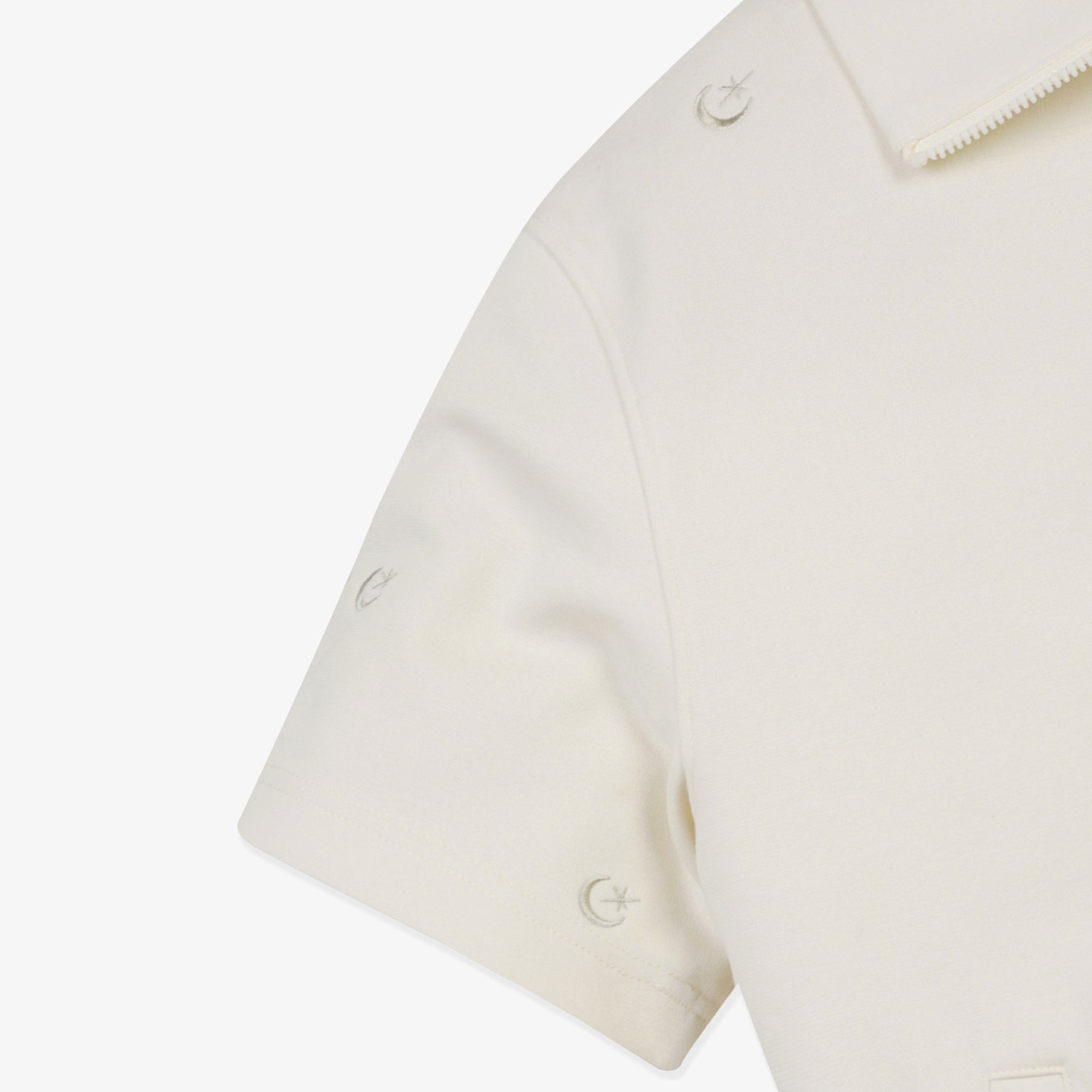 Women's Moon Embroidery Half Zip - Up Sweat - Yellow - Erthe Golf