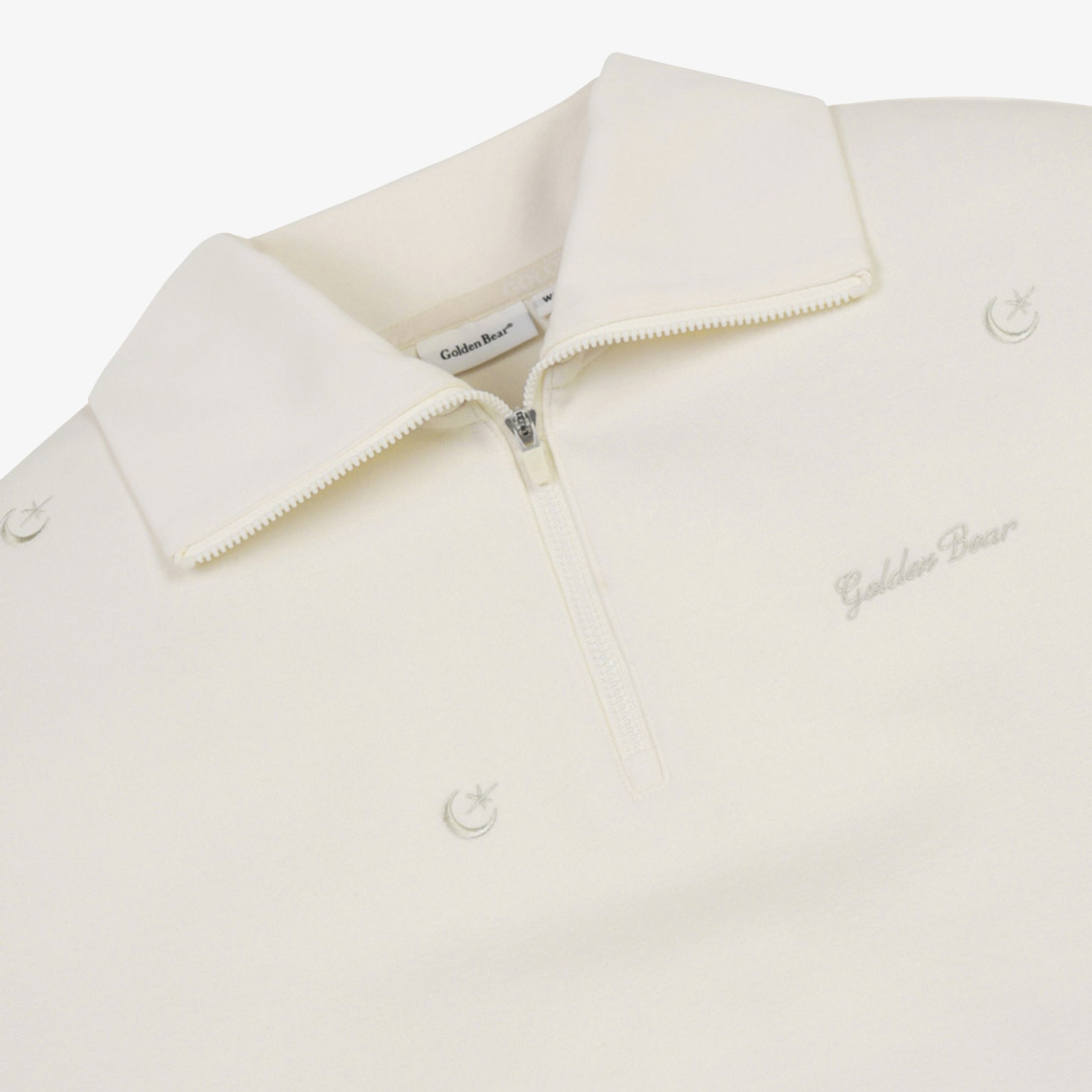 Women's Moon Embroidery Half Zip - Up Sweat - Yellow - Erthe Golf